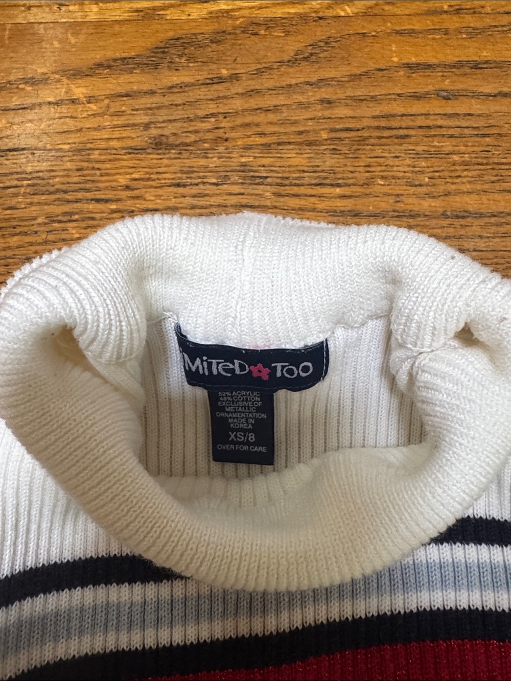 Girls Vintage Limited Too Ribbed Mock Neck Tank. Size XS (8) - Picture 3 of 6
